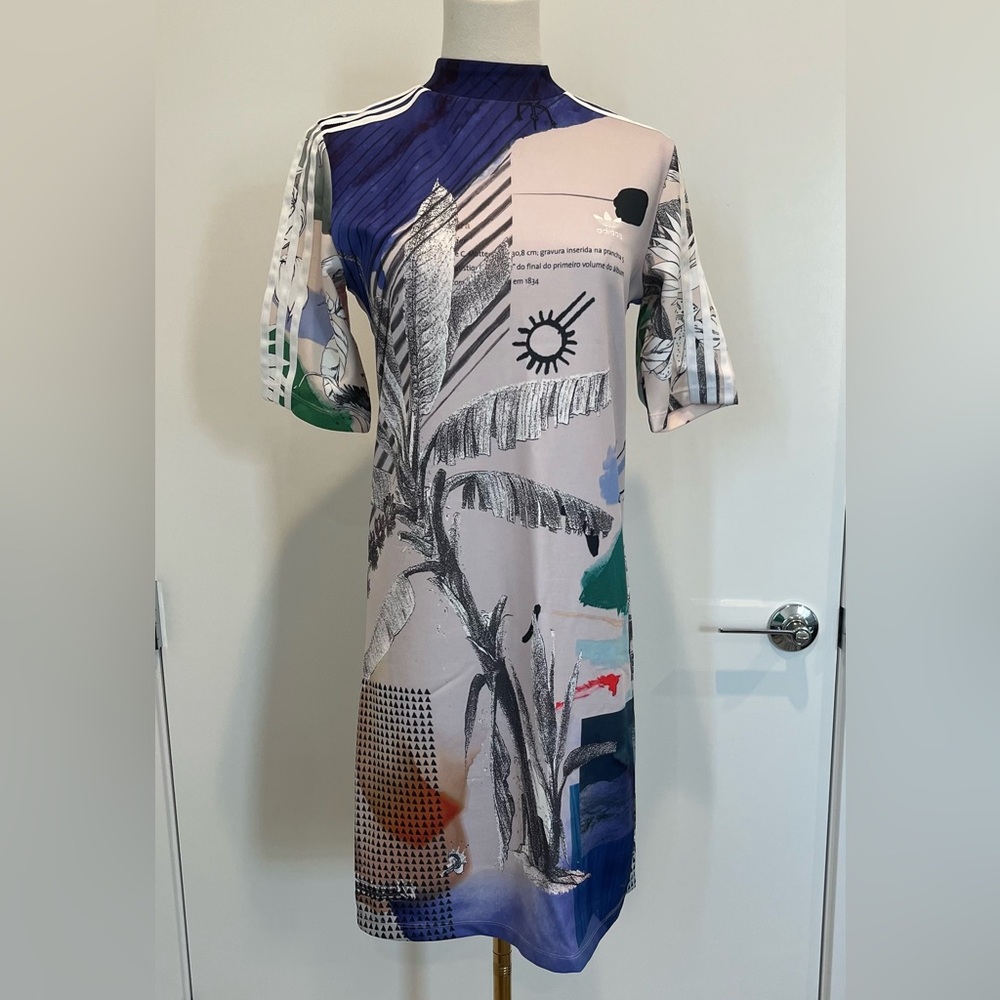 Adidas Size:S Short Sleeve Dress  Women Multi Color Excellent Condition